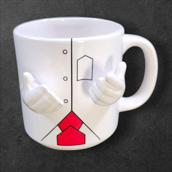 Vintage German 3D Hands Mug “Ich halt zu DiR” Support You Novelty Retro Rare - Picture 4 of 9